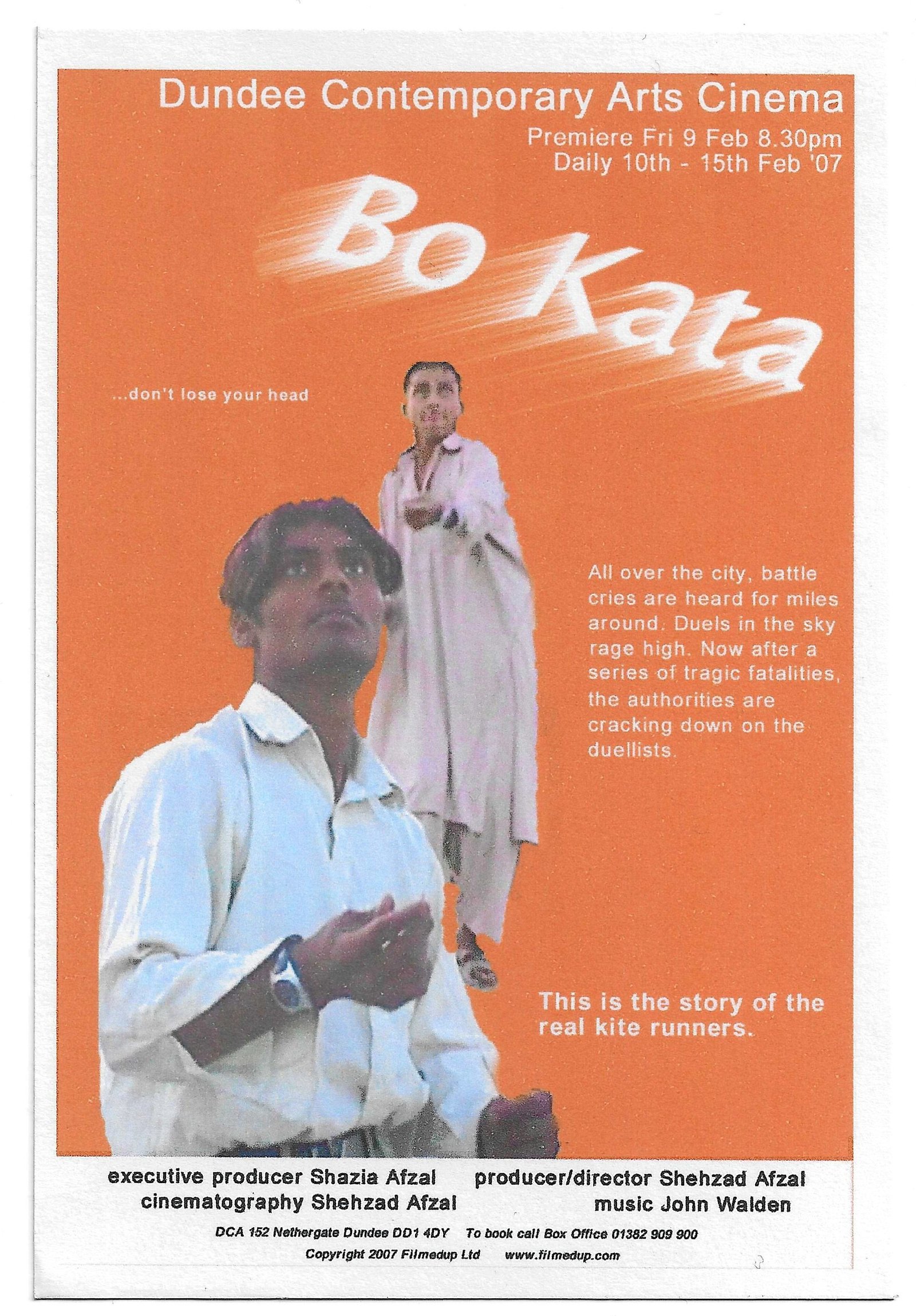 Bo Kata by filmmaker Shehzad Afzal, Dundee DCA Theatrical Screening February 9 to 15 2007 lobby card
