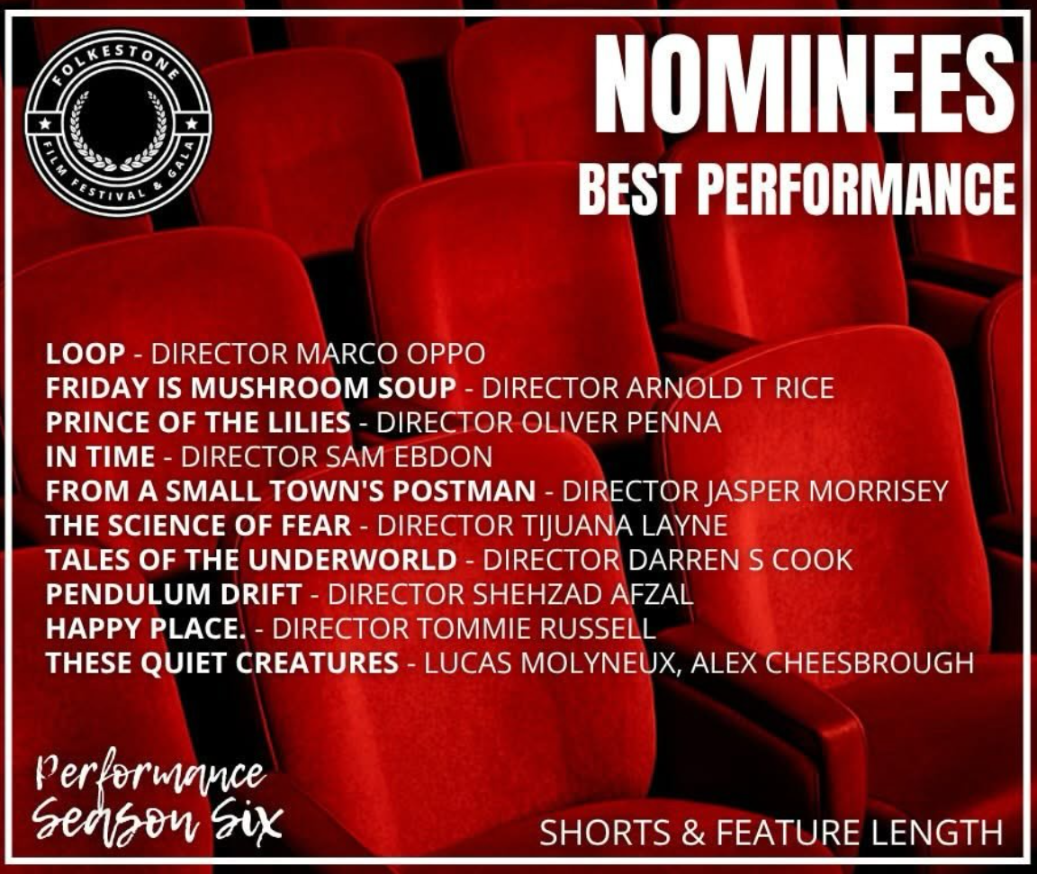 The Pendulum Drift by Shehzad Afzal, nominated for Best Performance at Folkestone Film Festival 2026.